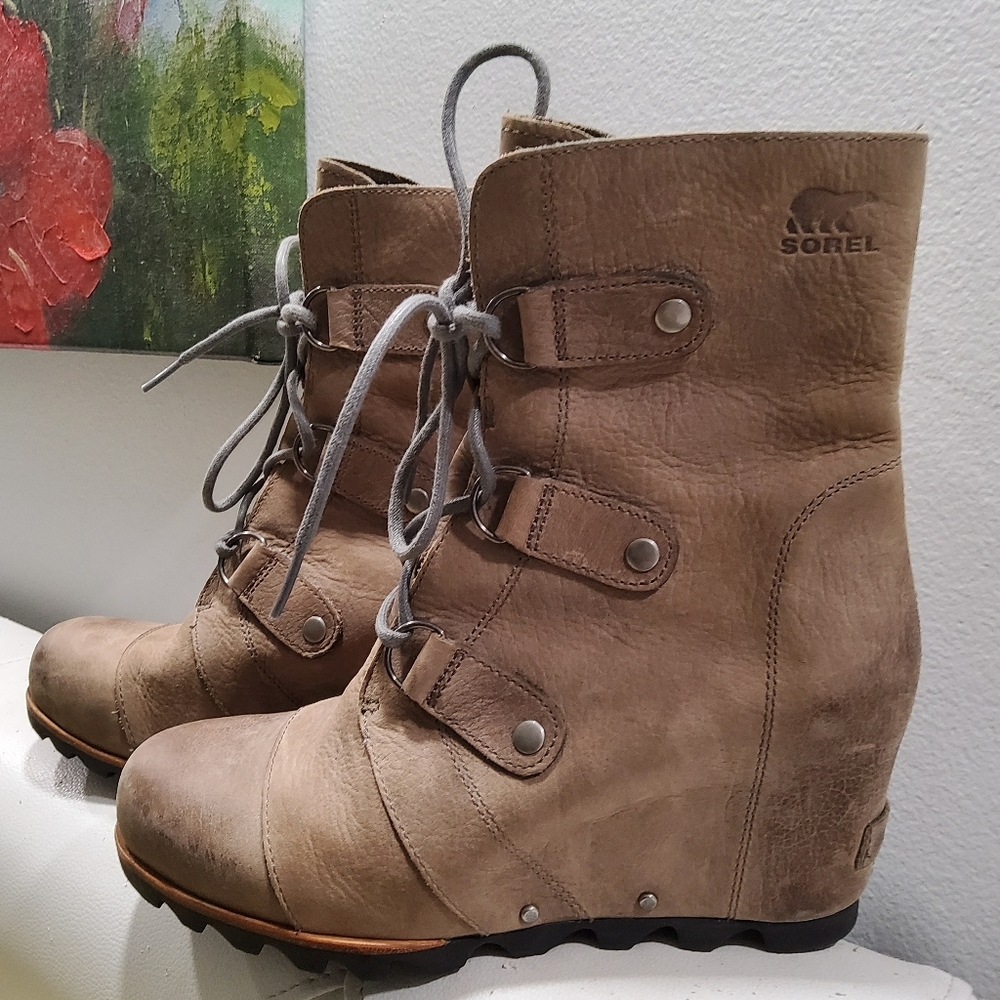 Sorel Joan of Arctic Wedge Ankle Boots Size 10 - Picture 8 of 13